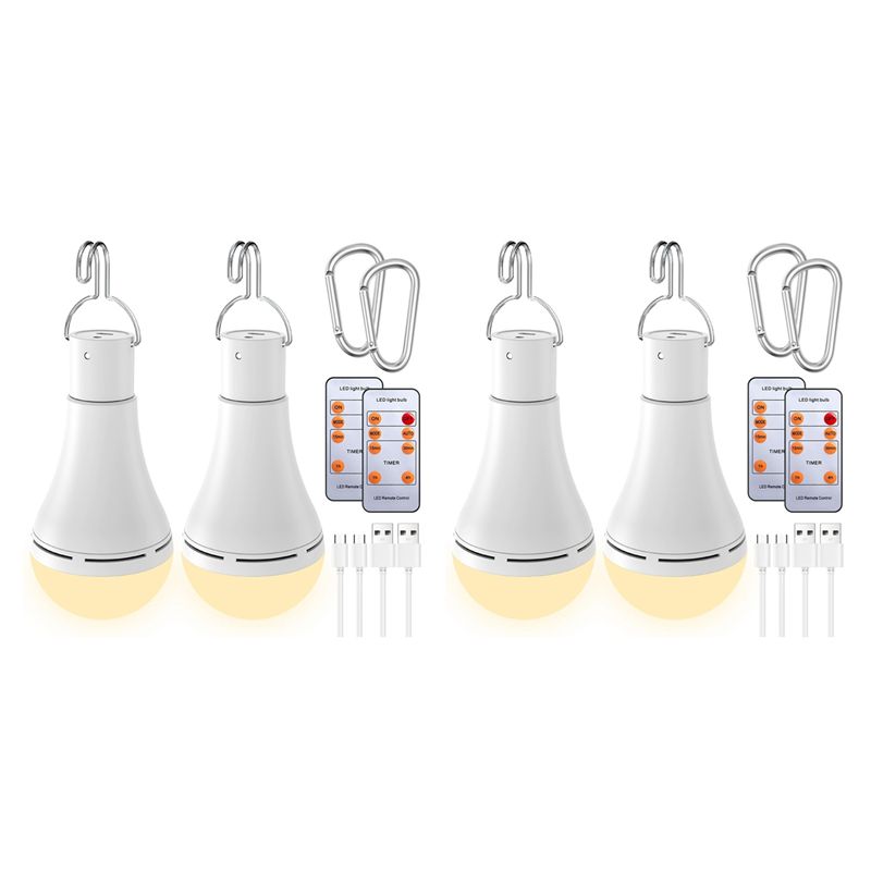 Power Outage Light - B03C-USB 충전식 전구(리모컨 포함), 가정용 정전