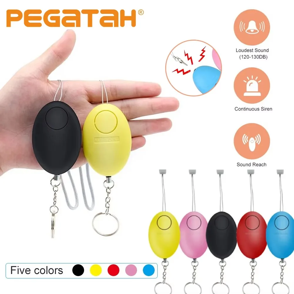 Personal Alarm Keychain - 120dB 음량의 자기 방어용 키링, 안전