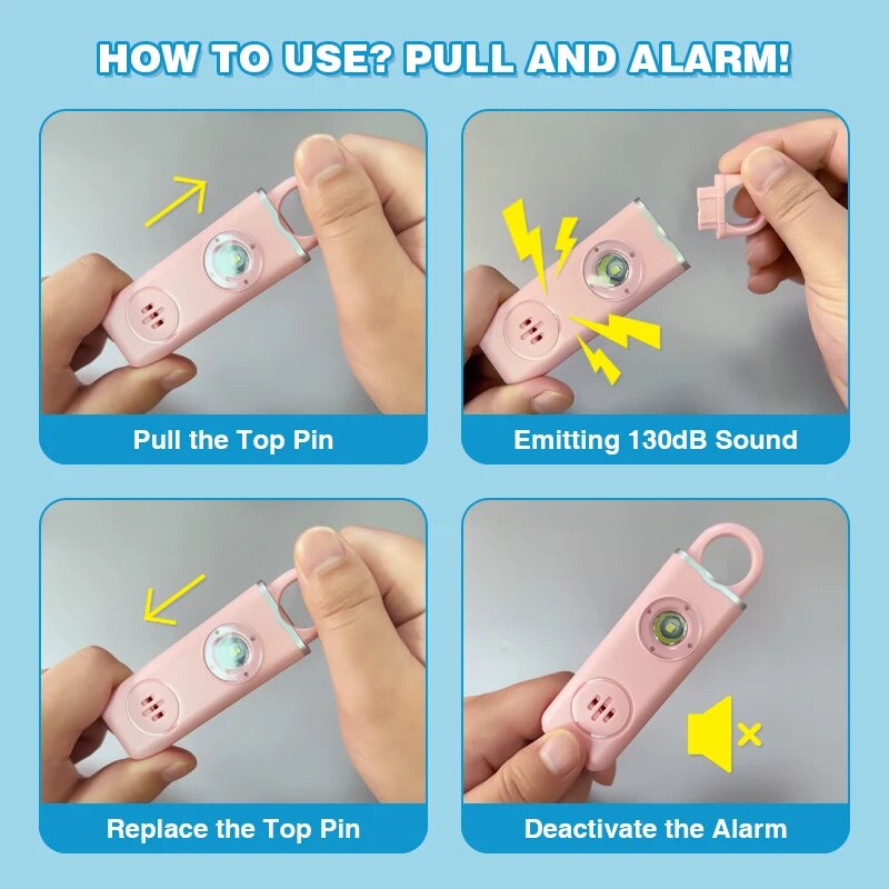He 여성용 오리지널 개인 안전 사이렌, 130dB 사 - Personal Alarm Keychain 리뷰 및 가격