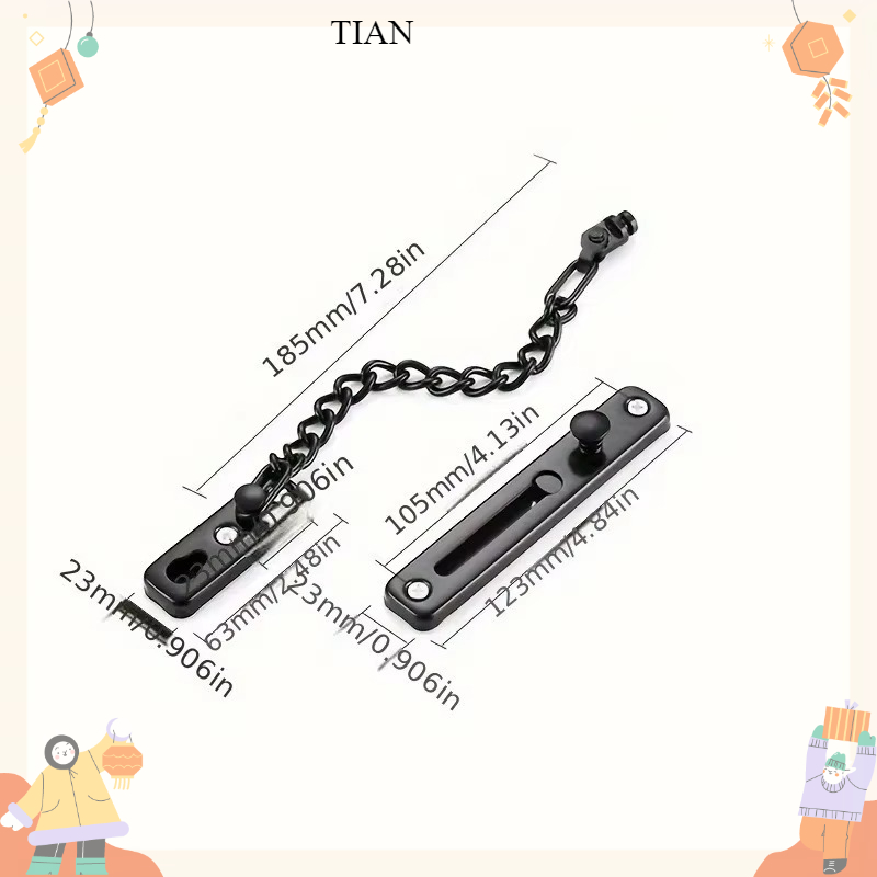 스테인리스 스틸 소재의 열쇠는 고온에 강하고, 문 체인 - Security Chain Door 리뷰 및 가격